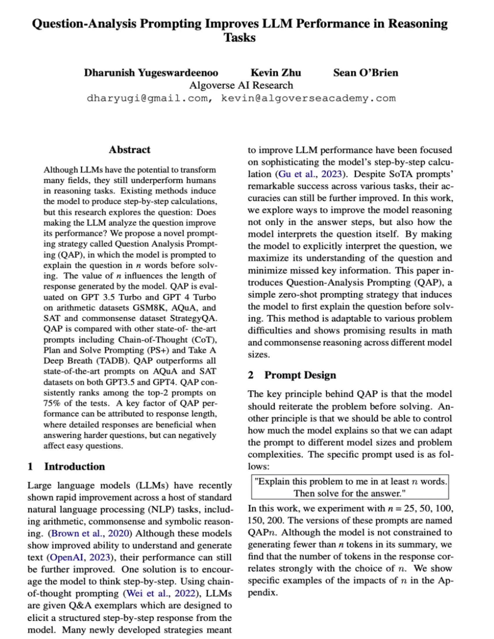 QAP paper